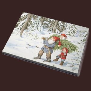 Chokladprovnings-kalender, julkalender med exklusiv choklad i olika smaker.