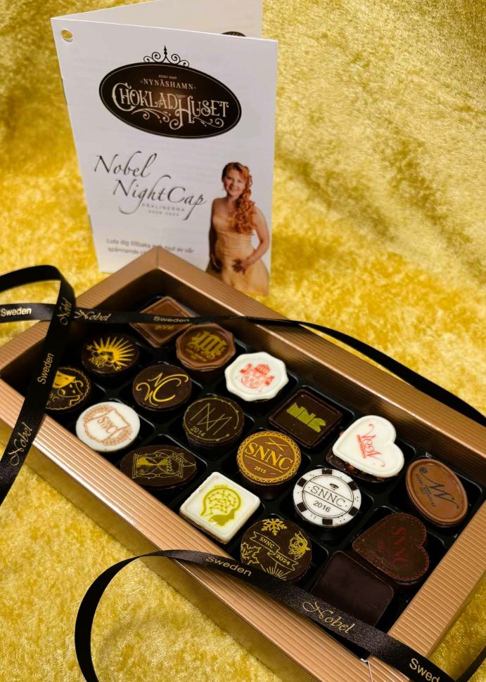 Nobelpralinerna samlingsask - 18 praliner 2006-2025